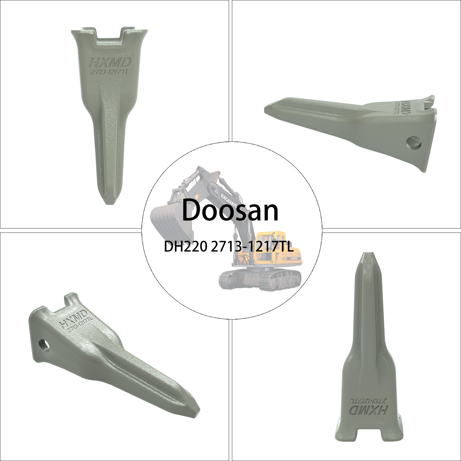 DH220 Replacement excavator Tiggerr bucket teeth 2713-1217TL DH220 Замена зубьев ковша экскаватора Tiggerr 2713-1217TL