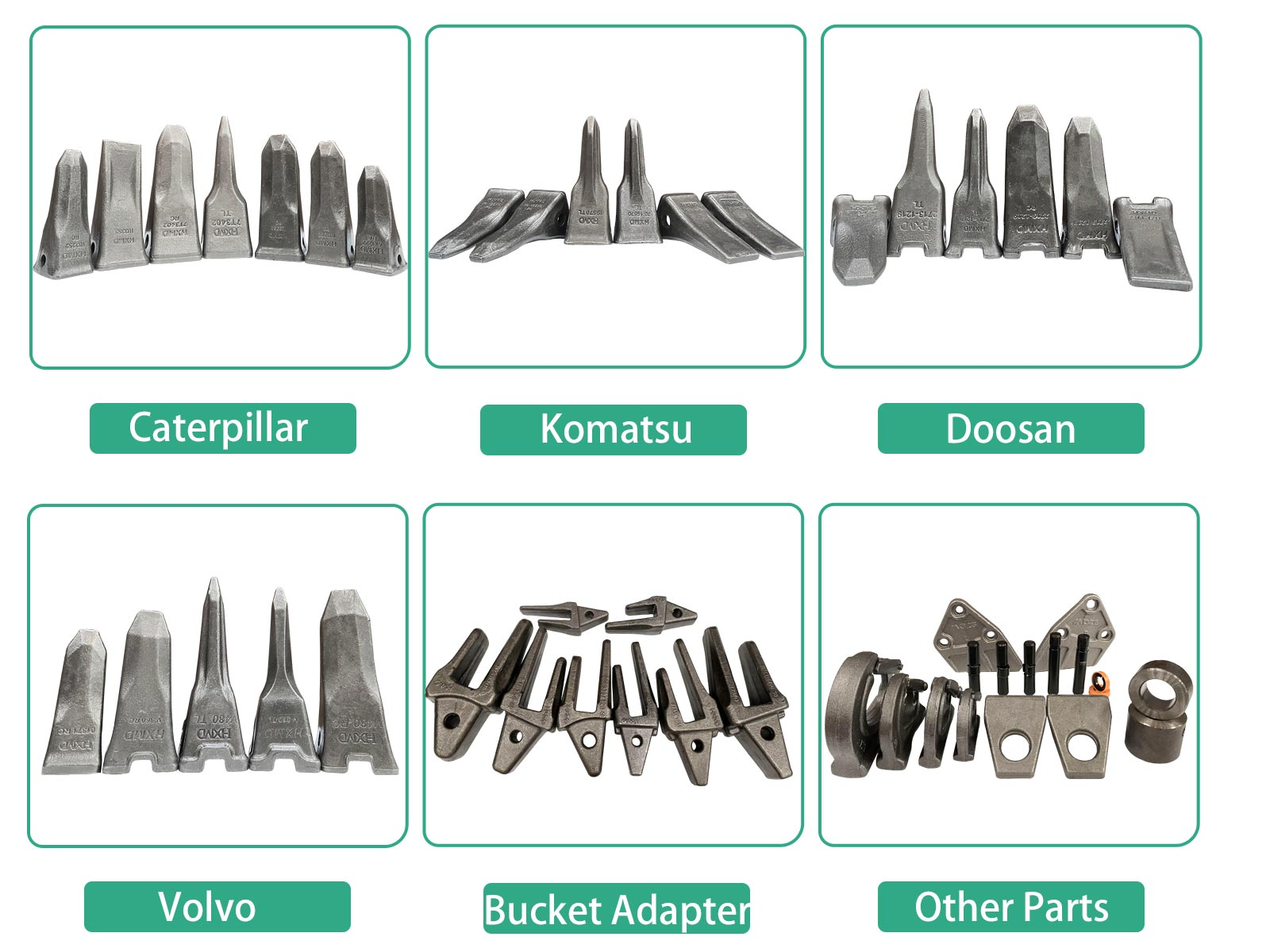 excavator bucket teeth styles стили зубьев ковша экскаватора