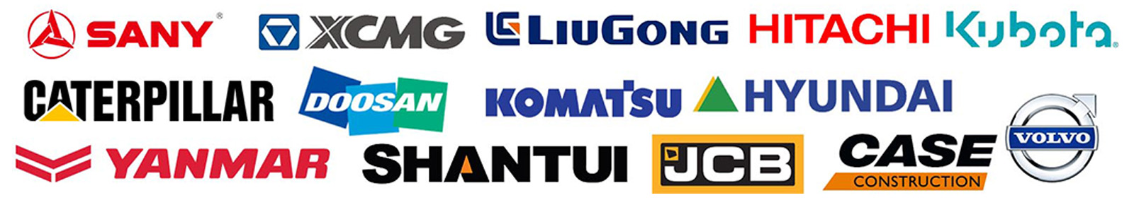 excavator brands marcas de escavadeiras